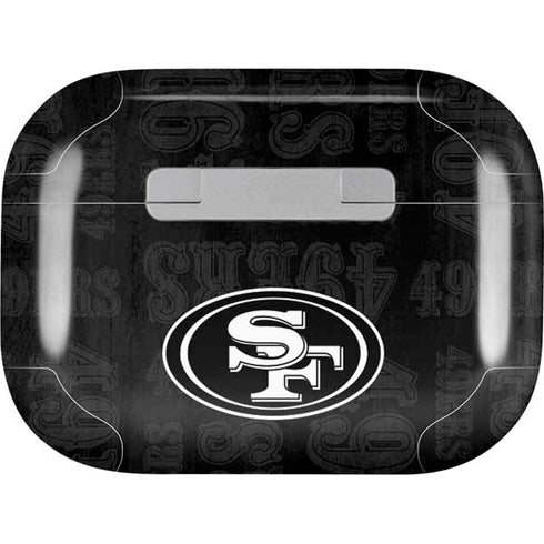 NFL San Franciso 49ers Black & White Apple AirPods Pro Skin